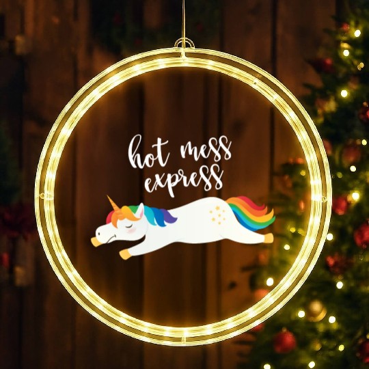 Hot Mess Express Magical Unicorn LED Christmas Window Lights
