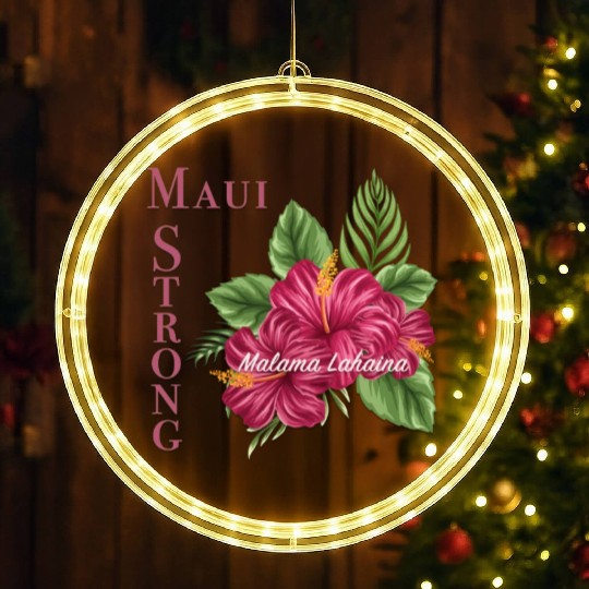 Malama Lahaina: Maui Strong 2 LED Christmas Window Lights