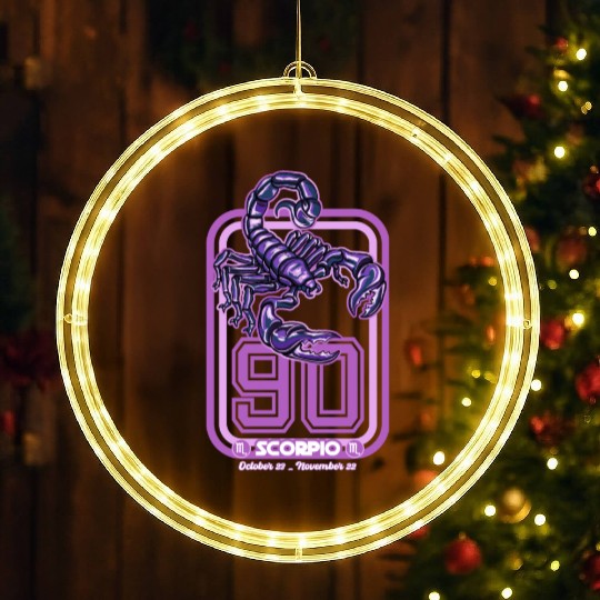Scorpio Born in 1990 Zodiac star sign horoscope As LED Christmas Window Lights