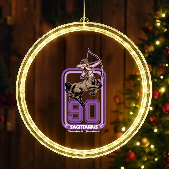 Sagittarius Born in 1990 Zodiac star sign horoscop LED Christmas Window Lights
