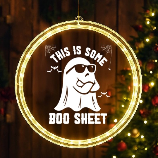 This is some Boo Sheet. Halloween. Trick or Treat LED Christmas Window Lights