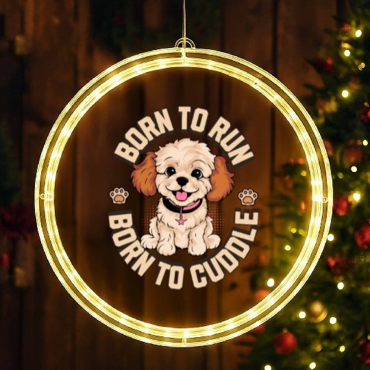 Born to Run Born to Cuddle LED Christmas Window Lights