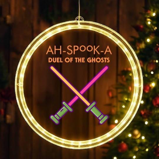 Ahs-Booka: Duel of the Ghosts Retro Halloween LED Christmas Window Lights