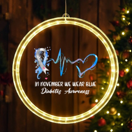 in november we wear blue diabetes awareness gifts LED Christmas Window Lights