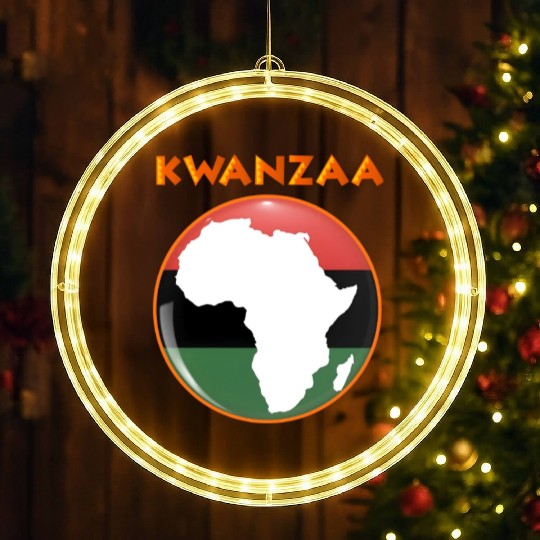 Embracing African Culture and Black History. LED Christmas Window Lights