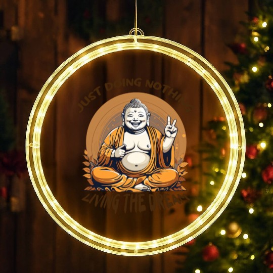Living the dream Buddha LED Christmas Window Lights