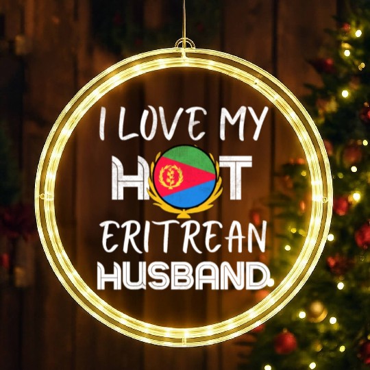 Proud Eritrean Husband Proud Wife LED Christmas Window Lights