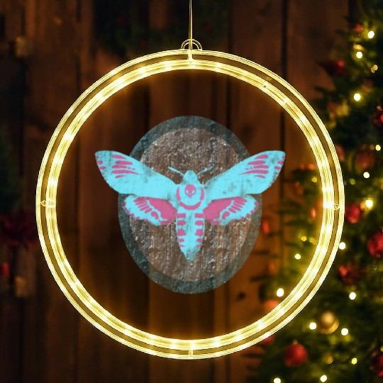 Framed Death's Head Hawk Moth LED Christmas Window Lights