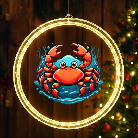 funny crab LED Christmas Window Lights
