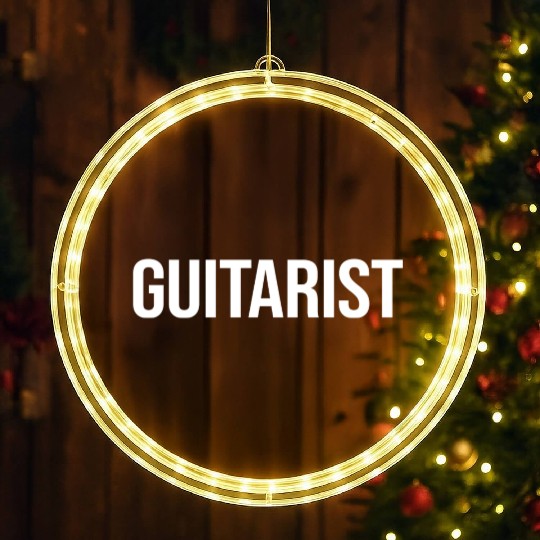 Band Guitarist Guitar Player LED Christmas Window Lights