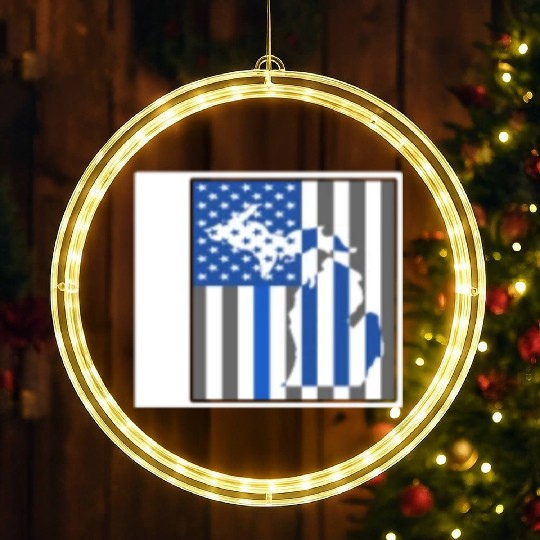 Police LED Christmas Window Lights, Michigan State Police LED Christmas Window Lights, Detroit