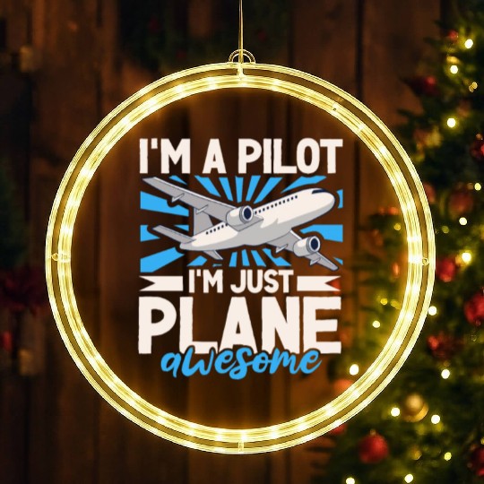 Pilot Aviation Airplane Airline Future Pilots LED Christmas Window Lights