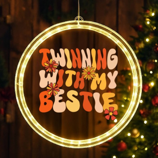 Twinning With My Bestie Spirit Week Twin Day LED Christmas Window Lights