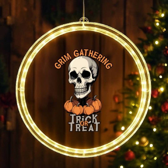 Grim Gathering. Halloween Trick or Treat LED Christmas Window Lights