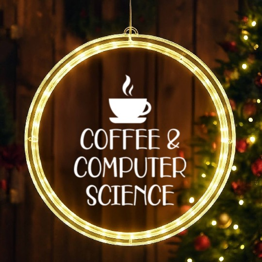 Coffee and Computer Science LED Christmas Window Lights