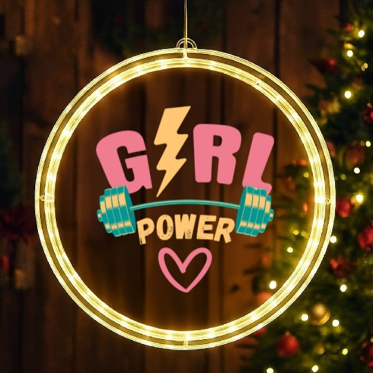 Girl power, gym design. LED Christmas Window Lights