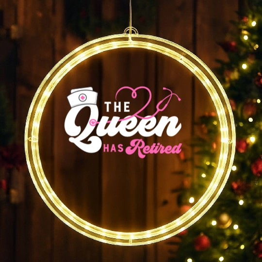 The Queen Retired nurse LED Christmas Window Lights