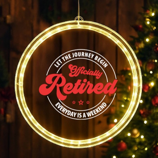 Officially Retired nurse LED Christmas Window Lights