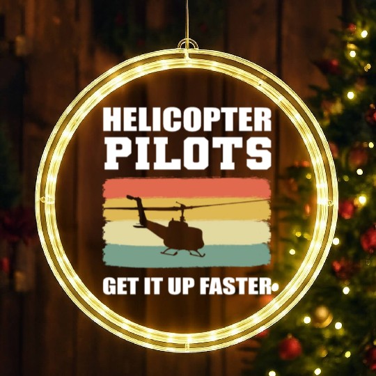 Helicopter Pilots Army Pilots Gift LED Christmas Window Lights