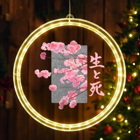 Cherry Blossom Life And Death SeiToShi Kanji Japan LED Christmas Window Lights