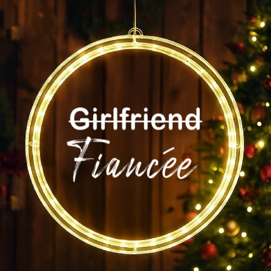 Girlfriend Fiancee Couple Engagement Engaged LED Christmas Window Lights