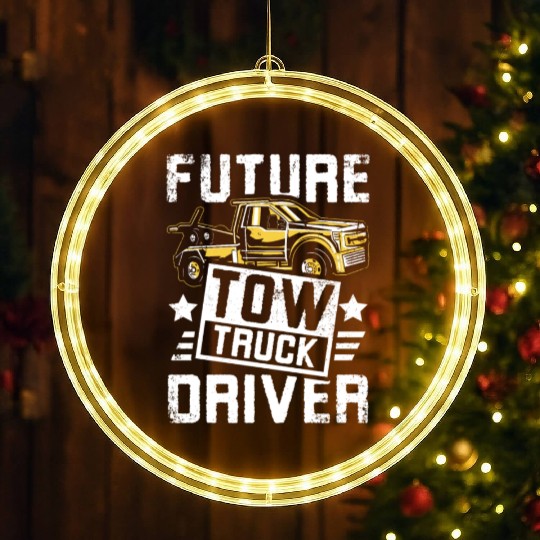 Future Tow truck driver LED Christmas Window Lights