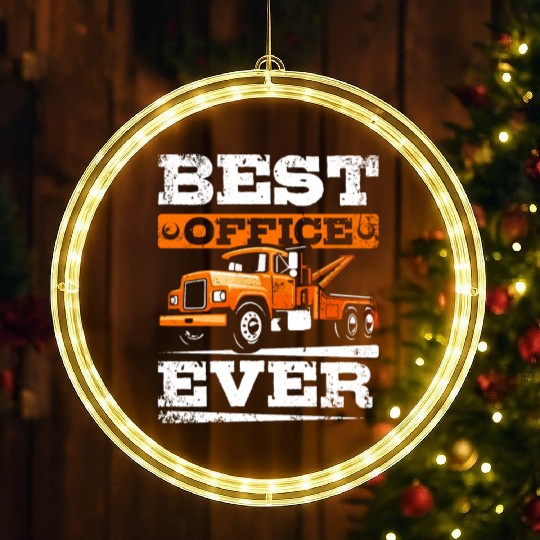 Best office ever Tow truck LED Christmas Window Lights