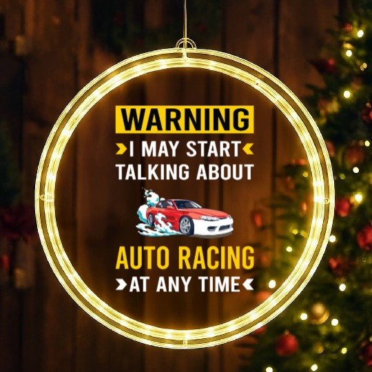 Warning Auto Racing Automotive Autosport LED Christmas Window Lights