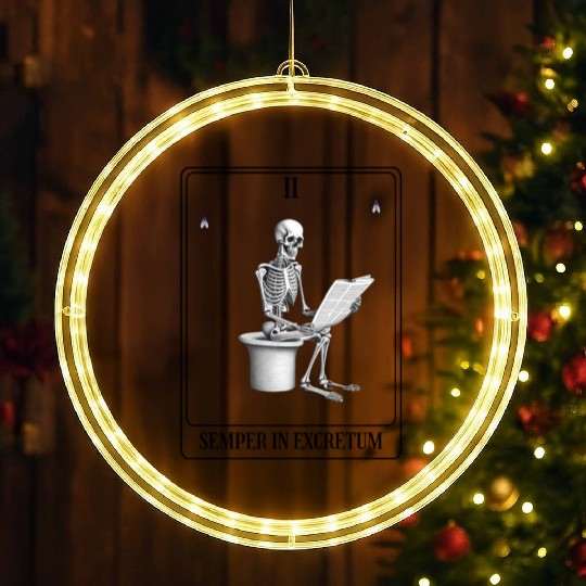 Tarot Card Funny Skeleton Design LED Christmas Window Lights
