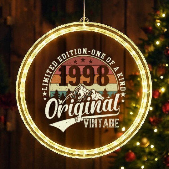 Vintage 1998 Birthday Gift LED Christmas Window Lights
