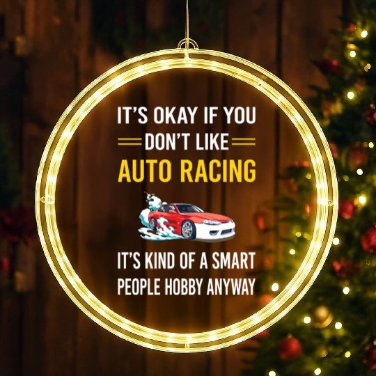 Smart People Auto Racing Automotive Autosport LED Christmas Window Lights