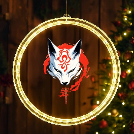 Kumiho Samurai Fox Maske Kitsune Japan Anime LED Christmas Window Lights