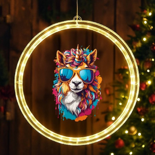 Rainbow Horse Gallop: Magical Pony Journey LED Christmas Window Lights