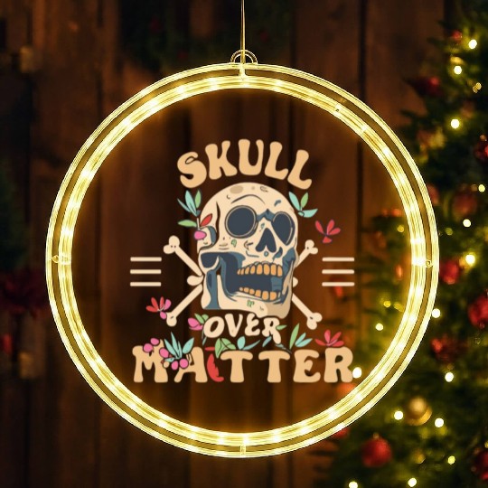 Totenkopf Skull Skulls Totenschädel Spruch LED Christmas Window Lights