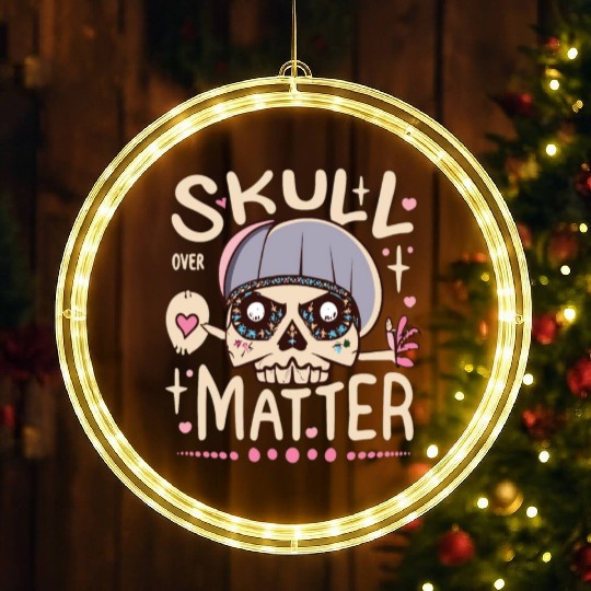 Totenkopf Skull Skulls Totenschädel Spruch LED Christmas Window Lights