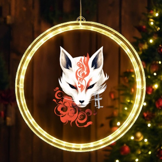 Fox Maske Kumiho Samurai Kitsune Japan Anime LED Christmas Window Lights