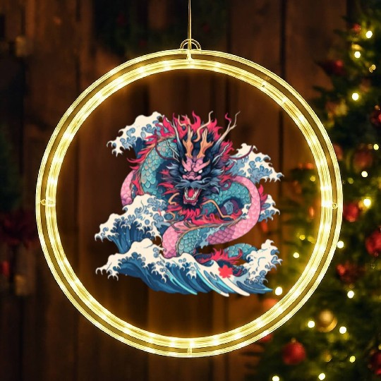 Tokyo Asia 80s Japanese Retro Dragon Dragon LED Christmas Window Lights