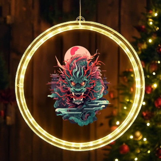 Tokyo Asia 80s Japanese Retro Dragon Dragon LED Christmas Window Lights