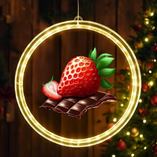 Sweet Temptation: Strawberry Meets Dark Chocolate LED Christmas Window Lights