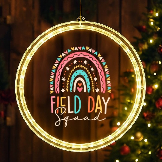 Field Day Squad Teacher Student Last Day Of School LED Christmas Window Lights