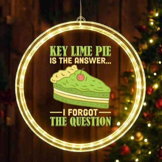 Key Lime Pie Lover Dessert LED Christmas Window Lights