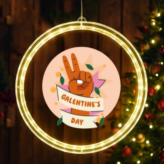 Be My Galentine. Galentine's Day LED Christmas Window Lights