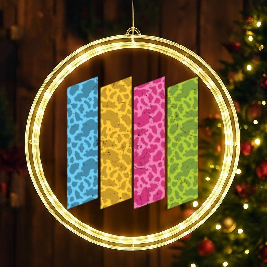 Farmer animal cow gift colorful cow pattern LED Christmas Window Lights