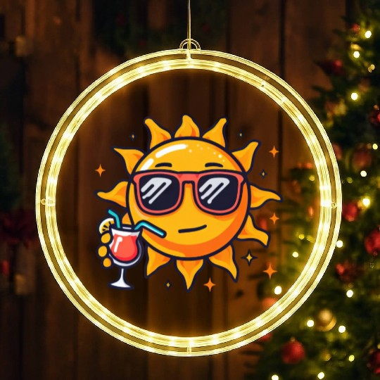 Sun cocktail relaxation star sun LED Christmas Window Lights