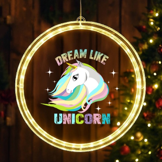 DREAM LIKE UNICORN LED Christmas Window Lights