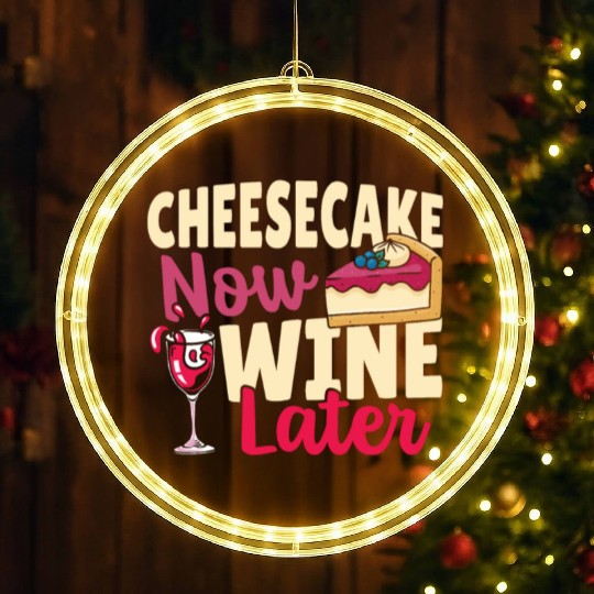 Cheese Eater Cheese Lover Cheesecake Lover LED Christmas Window Lights