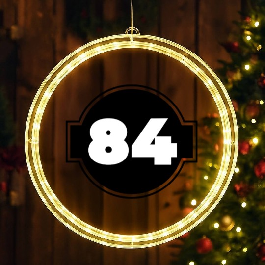 Congratulations 84 Years Old - Number Eighty-Four LED Christmas Window Lights