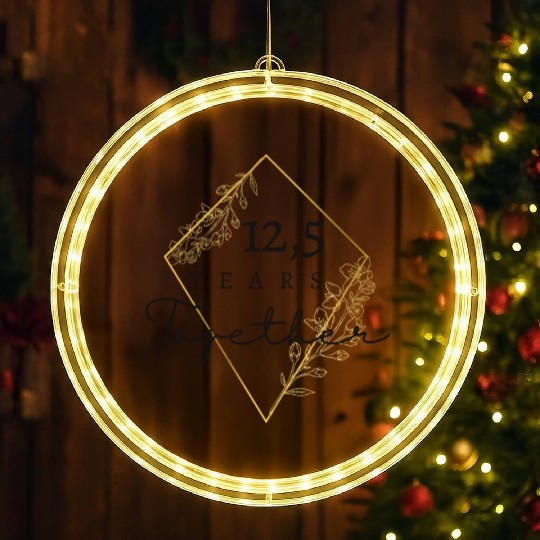 Parsley Wedding Anniversary 12,5 Years Together LED Christmas Window Lights