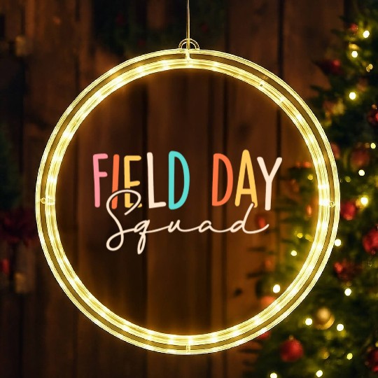 Field Day Squad Cool Student Teacher Last Day Of LED Christmas Window Lights