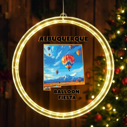 New Mexico Balloon Festival LED Christmas Window Lights
